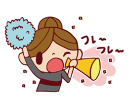 Cute girl sticker . [ For everyday use ] sticker #8173087