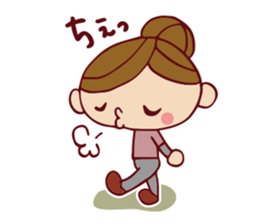 Cute girl sticker . [ For everyday use ] sticker #8173089