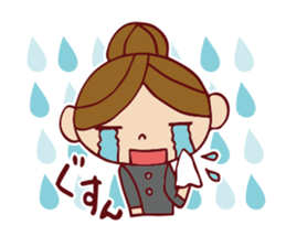 Cute girl sticker . [ For everyday use ] sticker #8173090