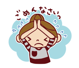 Cute girl sticker . [ For everyday use ] sticker #8173091