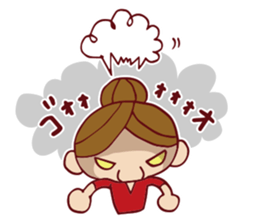 Cute girl sticker . [ For everyday use ] sticker #8173092