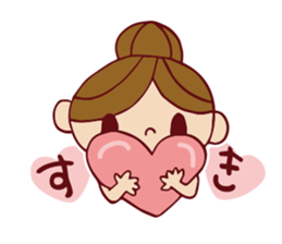 Cute girl sticker . [ For everyday use ] sticker #8173095