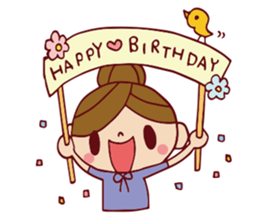 Cute girl sticker . [ For everyday use ] sticker #8173096