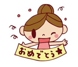 Cute girl sticker . [ For everyday use ] sticker #8173097