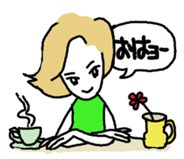 Usable stylish girl sticker #8174512