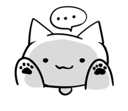 loose loose white cat sticker #8176309