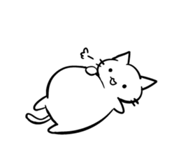 loose loose white cat sticker #8176311