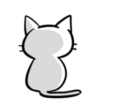 loose loose white cat sticker #8176312