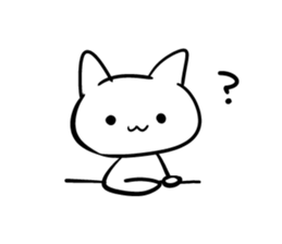 loose loose white cat sticker #8176327