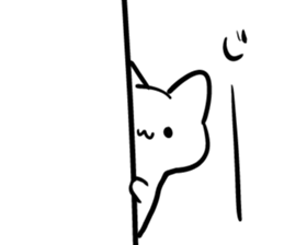 loose loose white cat sticker #8176329