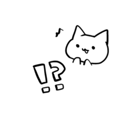 loose loose white cat sticker #8176330