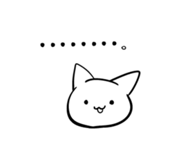 loose loose white cat sticker #8176331