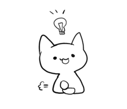 loose loose white cat sticker #8176335