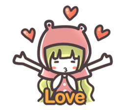 Red Hood Riding with Lobo the Dog  EN sticker #8176750