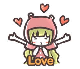 Red Hood Riding with Lobo the Dog EN sticker #8176750