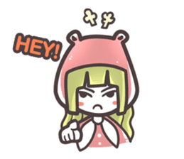 Red Hood Riding with Lobo the Dog EN sticker #8176755