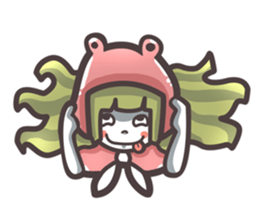 Red Hood Riding with Lobo the Dog  EN sticker #8176758