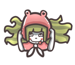 Red Hood Riding with Lobo the Dog EN sticker #8176758