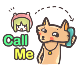 Red Hood Riding with Lobo the Dog  EN sticker #8176765