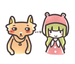 Red Hood Riding with Lobo the Dog  EN sticker #8176781