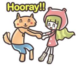 Red Hood Riding with Lobo the Dog EN sticker #8176782