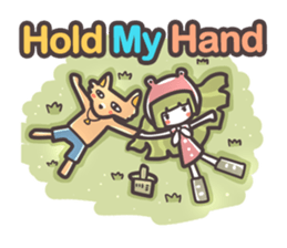 Red Hood Riding with Lobo the Dog  EN sticker #8176787