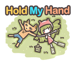 Red Hood Riding with Lobo the Dog EN sticker #8176787