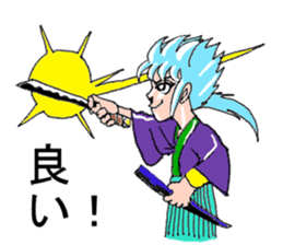 Humorous samurai sticker #8176828