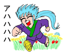 Humorous samurai sticker #8176839