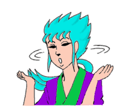 Humorous samurai sticker #8176840