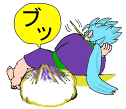 Humorous samurai sticker #8176848