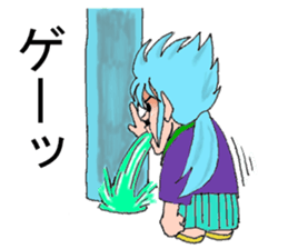 Humorous samurai sticker #8176849