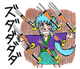 Humorous samurai sticker #8176850
