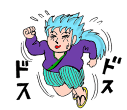 Humorous samurai sticker #8176857