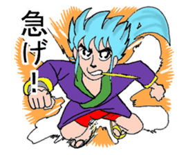 Humorous samurai sticker #8176859