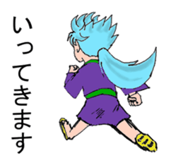 Humorous samurai sticker #8176860