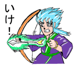 Humorous samurai sticker #8176862