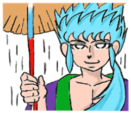 Humorous samurai sticker #8176866