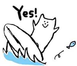 THE RICE SIZE CAT SURFING sticker #8176908