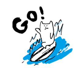 THE RICE SIZE CAT SURFING sticker #8176926