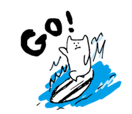 THE RICE SIZE CAT SURFING sticker #8176926