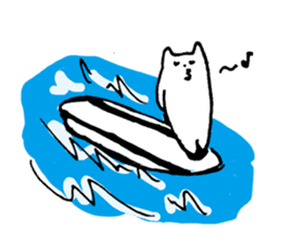 THE RICE SIZE CAT SURFING sticker #8176928