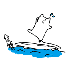 THE RICE SIZE CAT SURFING sticker #8176931