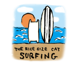 THE RICE SIZE CAT SURFING sticker #8176942