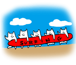 THE RICE SIZE CAT SURFING sticker #8176947
