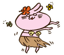 Wanna go Hawaii!rabbits sticker #8177508