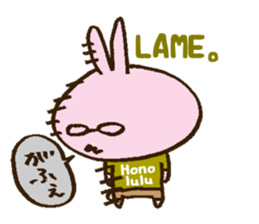 Wanna go Hawaii!rabbits sticker #8177535