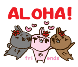 Wanna go Hawaii!rabbits sticker #8177547