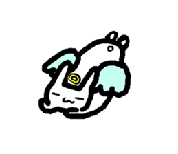 Lovely white rabbit Funyagi-san sticker #8179255