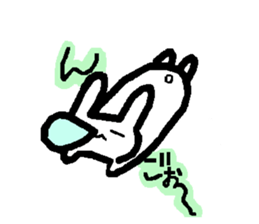 Lovely white rabbit Funyagi-san sticker #8179257